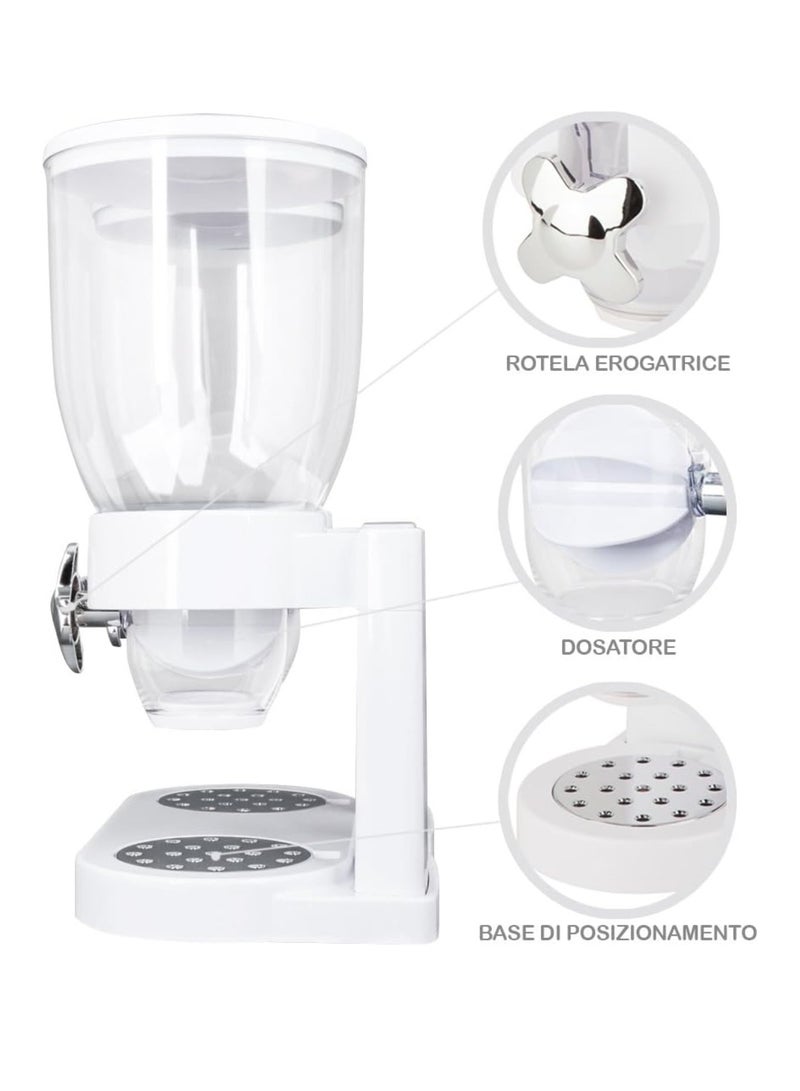 Yuwell Storage Dispenser Dual Cereal Dispenser Indispensable Dry Food Dispenser Easy To Use 17.5 Ounce  Capacity Each Dispenser Container And Internal Dispenser White  - Image 5