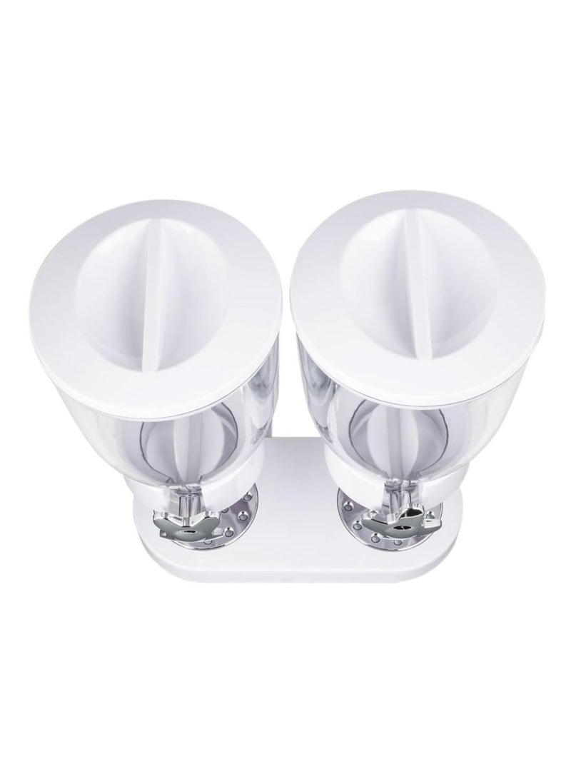 Yuwell Storage Dispenser Dual Cereal Dispenser Indispensable Dry Food Dispenser Easy To Use 17.5 Ounce  Capacity Each Dispenser Container And Internal Dispenser White  - Image 4