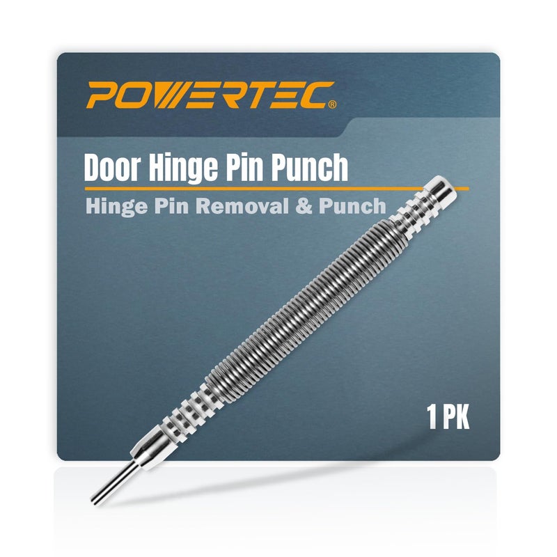 POWERTEC Door Hinge Pin Removal Tool, Spring Driven Hammerless Hinge Pin Remover and Punch Tool, 5000 PSI Striking - Image 1