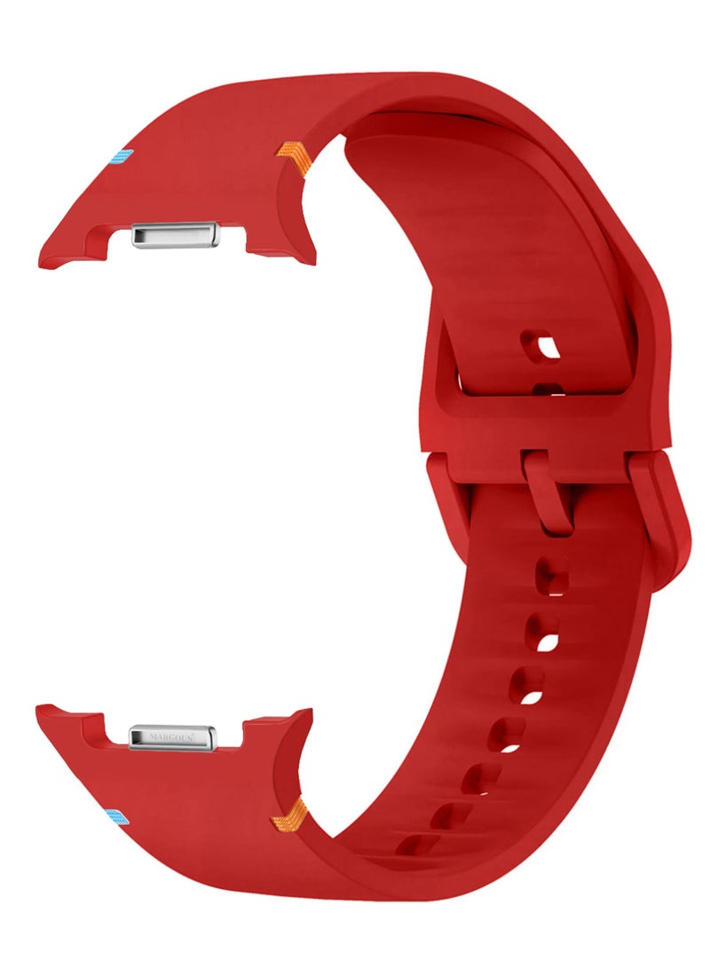 CATANES Sport Band for Galaxy Watch 8 40mm 44mm and Watch 8 Classic 46mm, Silicone Replacement Strap, M/L Size - Red - Image 1
