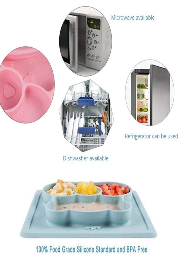 NILKANTH - Baby Placemat Silicone Feeding Plate for Toddlers, Easily Wipe Clean (Pink) - Image 5