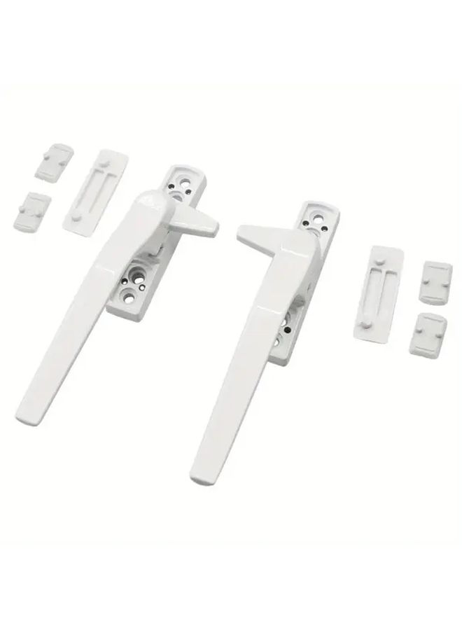 White Aluminum Alloy Window Handles 2Pcs with Door Knobs and Hardware - Image 1