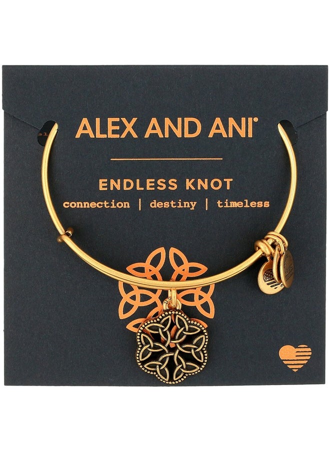 ALEX AND ANI Endless Knot Iii Rafaelian Gold Bangle Bracelet  - Image 2