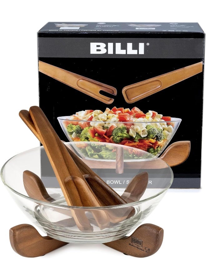 BILLI طقم وعاء سلطة خشبي بيلي ACA-OG25A - Image 4