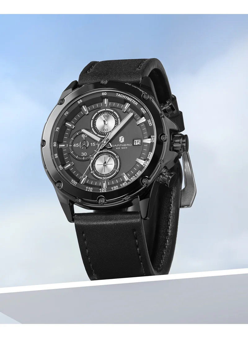 Sapphero SAPPHERO Watches for Men Arabic Numeral Dial Quartz Wristwatch 50M Waterproof Luminous Watches Mens Watch Work Sport Casual Dress Watch with Stainless Steel Strap Elegant Gifts for Men