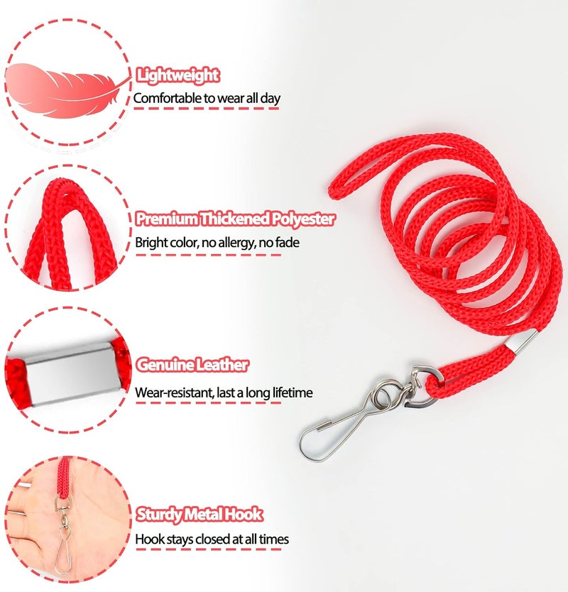 COTODO ID Red Lanyards Safety Badge Lanyard 36" with Swivel Hook 100 Pack - Image 4