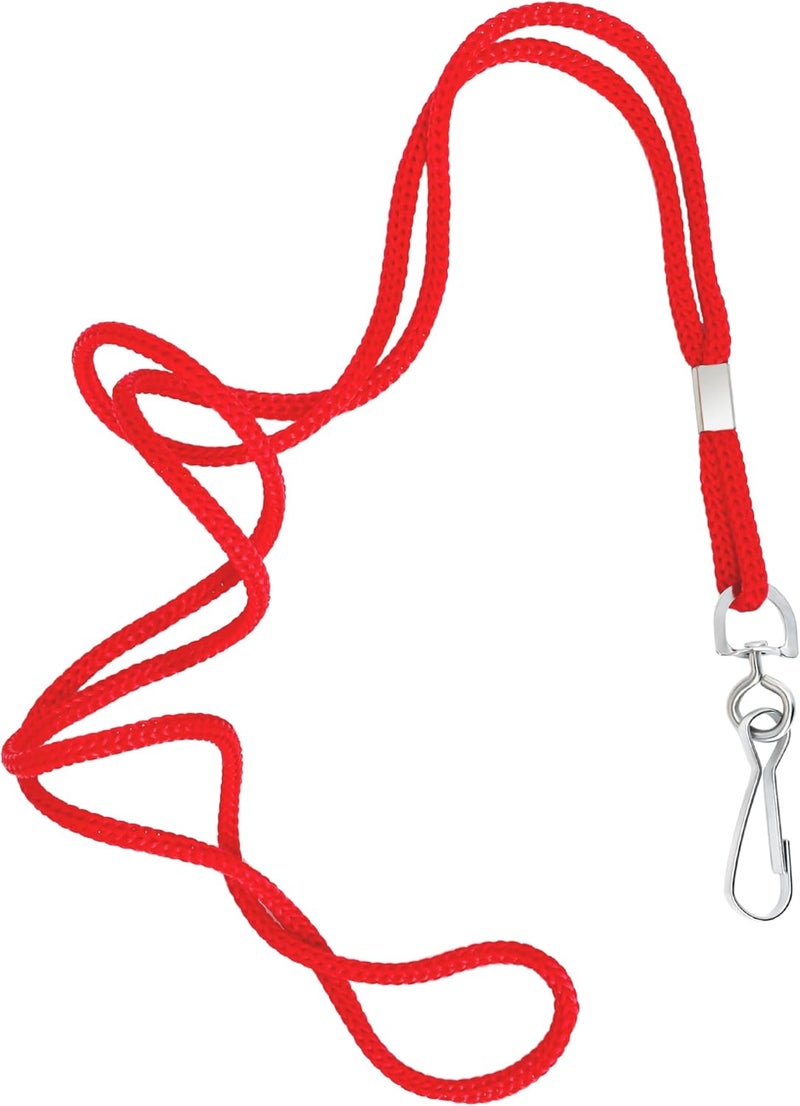 COTODO ID Red Lanyards Safety Badge Lanyard 36" with Swivel Hook 100 Pack - Image 1