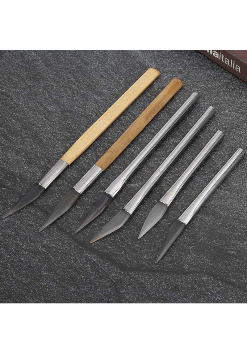 SYOSI - Agate Burnisher, Bezel Closing Agate Burnisher Tool with Iron Handle, Convenient Polishing Different Shapes for Gold Platinum  Sterling Silver Jewelry, for Cleaning Gold, Silver, Copper Jewelry Dirt - Image 1