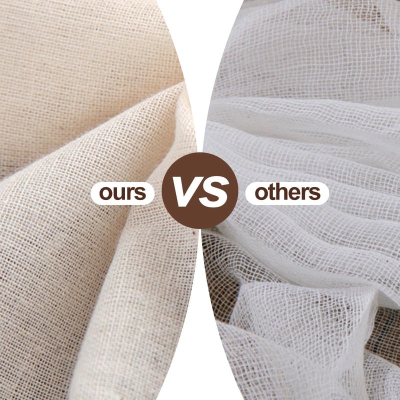 Proxima Direct Cheese Cloth 2 PCS Cold Brew Cloth Cheesecloth 26x38 cm Reusable Canvas Strainer 100% Unbleached Natural Cotton Fine Mesh Nut Milk Bag for Coffee, Juice, Yogurt - Image 4