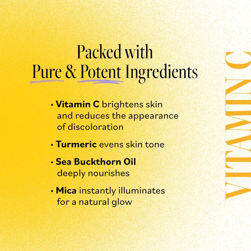 derma-e Derma E Vitamin C Glow Face Oil, 1 Fl Oz, Nourishes, Brightens and Illuminates for Radiant Skin, Moisturizing Vitamin C Oil with Turmeric, Seabuckthorn and Red Raspberry - Image 4