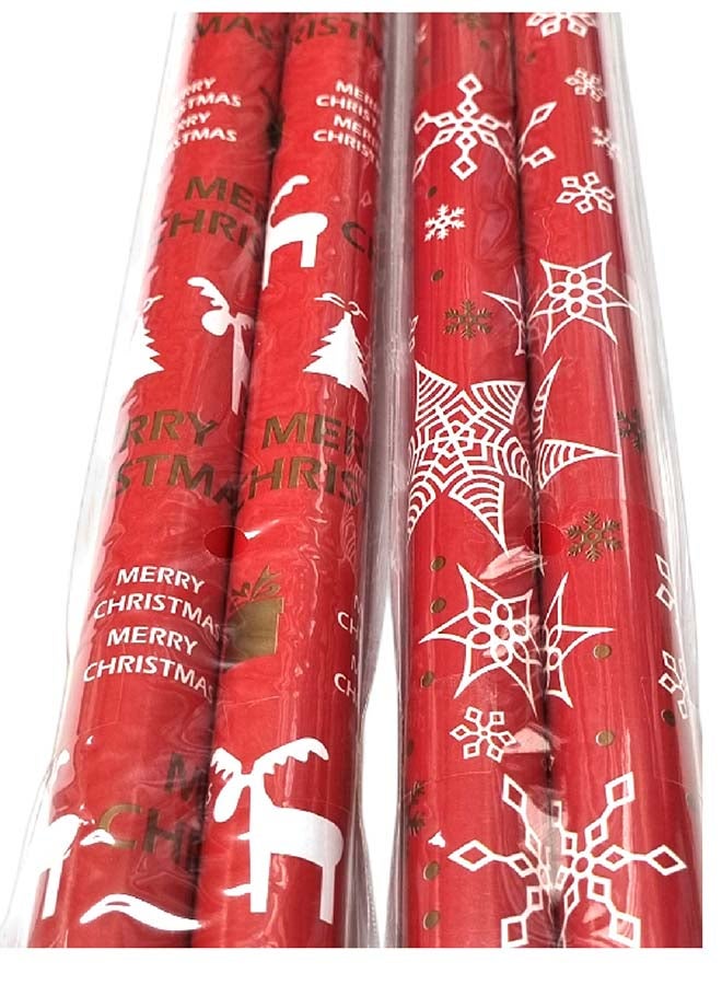 2-Piece Gift Wrapping Paper Roll For Christmas 70X100Cm Size Assorted Designs - Image 2