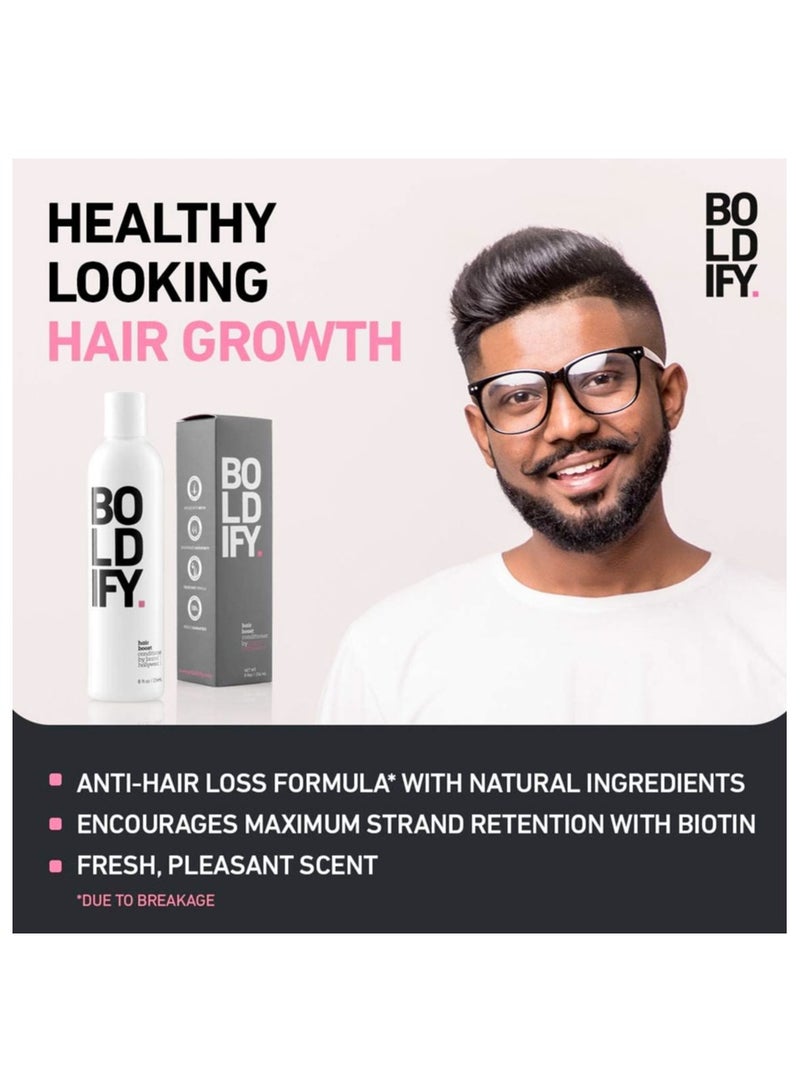 Boldify Thickening Hair Conditioner With Anti Hair Loss Formula – Stimulates Fuller Hair, Reduces Breakage, Packed With Biotin And Essential Vitamins, Color-Safe And Free Of Parabens And Sls (236Ml) - Image 3