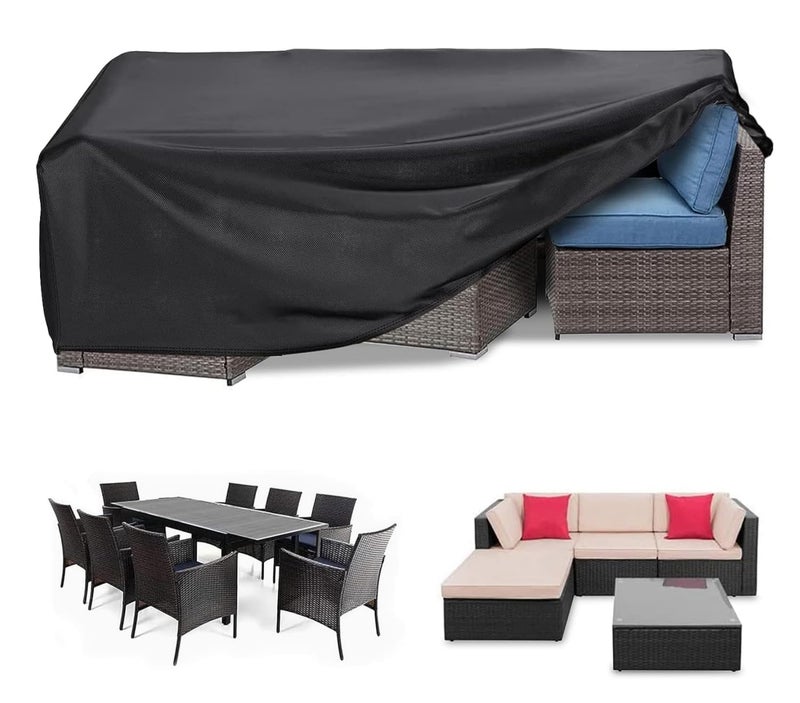 SKY-TOUCH Patio Furniture Cover 180x120cm, Garden Furniture Set Cover Waterproof, Outdoor Table and Chair Set Covers, Heavy Duty Oxford Fabric Furniture Covers Dust Proof Anti-UV - Image 1