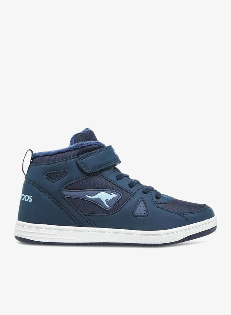 kangaROOS NAVY Women's Panelled High Top Shoes with Hook and Loop Closure for Women | Best Price UAE
