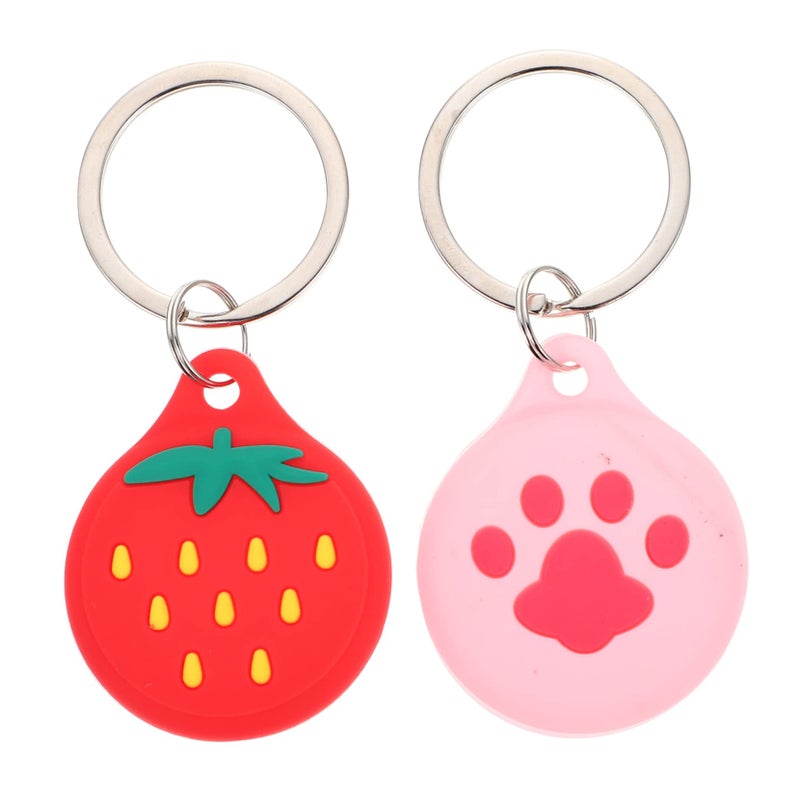 2Pcs Cartoon Keychain Cover Protective Sleeve Shockproof Scratch Resistant for Pets Personal Items - Image 2
