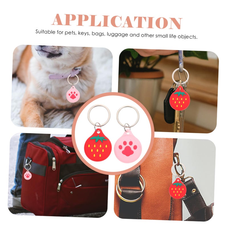 2Pcs Cartoon Keychain Cover Protective Sleeve Shockproof Scratch Resistant for Pets Personal Items - Image 4