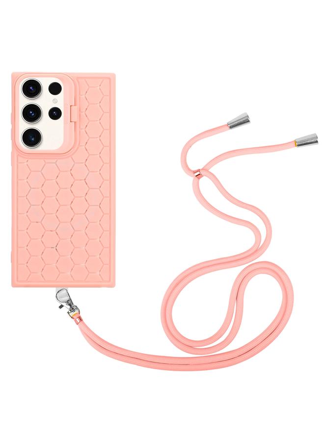 اس-توب جراب لهاتف Samsung Galaxy S23 Ultra 5G Honeycomb مع حامل عدسة مشعة من Magsafe مع حبل - Image 2