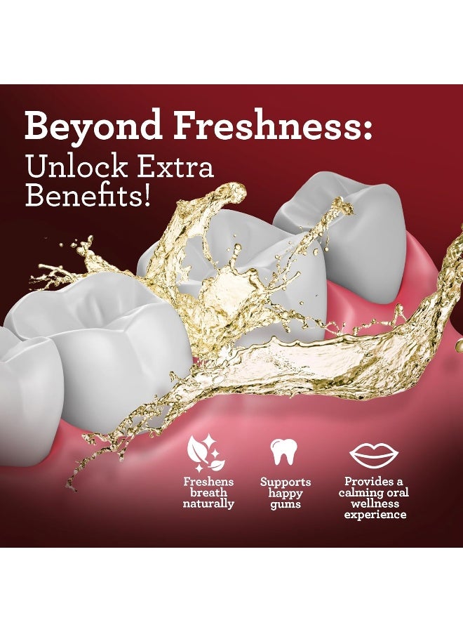 GuruNanda Cinnamon Oil Pulling Mouthwash Promotes Calmness with Neem Ashwagandha for Fresh Breath Happy Gums AlcoholFree with Toothbrush Tongue Scraper 8 Oz - Image 4