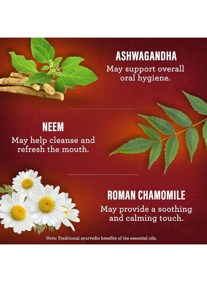GuruNanda Cinnamon Oil Pulling Mouthwash Promotes Calmness with Neem Ashwagandha for Fresh Breath Happy Gums AlcoholFree with Toothbrush Tongue Scraper 8 Oz - Image 3