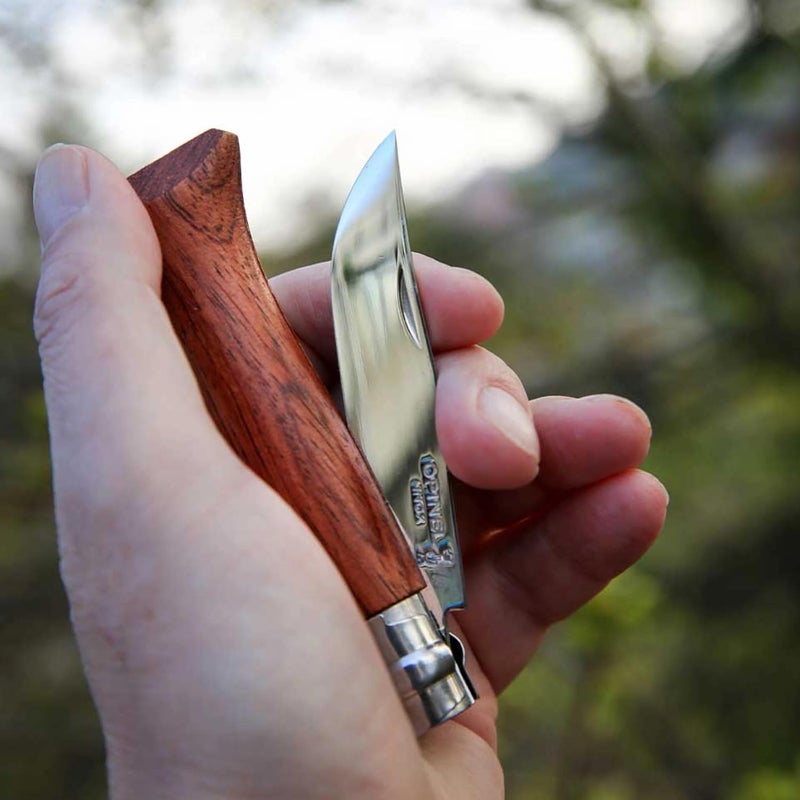 OPINEL No.06-No.09 Premium Woods, Stainless Steel Folding Pocket Knife, Made in France (No.06/Padouk) - Image 5