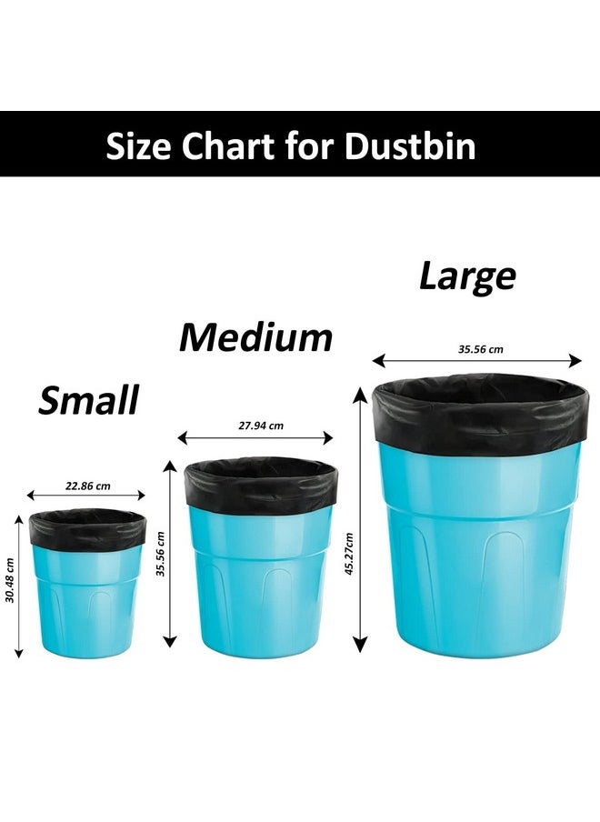 Zureni Zureni Garbage Dustbin Bags (Medium, 48 x 53 cm or 19" x 21") Drawstring Anti-drip Trash Waste Basket Bag for Kitchen Office Warehouse Pantry (Black, 3 x 30 Pcs/Roll)  - Image 5