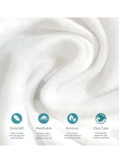 Cambria Baby Cambria Baby 2 Pack 100% Organic Cotton Fitted Sheets for Pack 'n Play and Other Portable/Mini Cribs  - Image 4