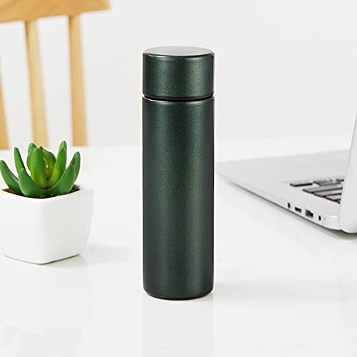 coocuture Cute Thermos Water Bottle - 5 Oz Mini Insulated Stainless Steel Bottle - Keeps Cold for 12 hours, Hot for 6 hours, Perfect for Purse or Kids Lunch Bag (Emerald Green) - Image 2