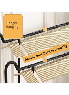 AIWANTO White & Black Clothes Organizer And Drying Rack Holder Metal Stand Home 110*154*45cm  - Image 3