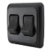 American Technology Components Double SPST OnOff Switch with Bezel 12Volt for RV Trailer Camper Black - Image 2