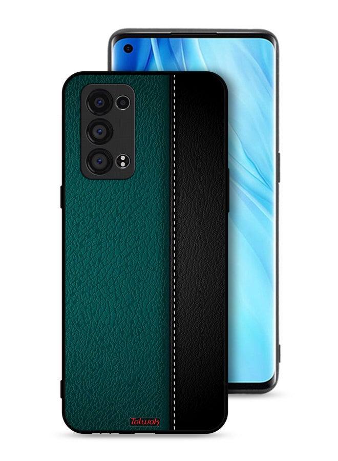 Tolwak Oppo Reno6 Pro 5G (Snapdragon) Protective Case Cover Leather Pattern - Image 1