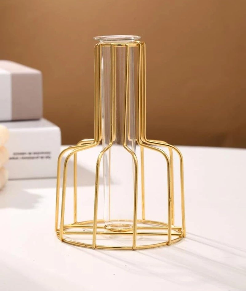 VRB DecTM 1Pcs Metal Vase Aesthetic Vase Flower Vase Pampas Grass VaseVase for FlowerVase for PlantsVase Home Decor Centrepiece Decor for Home OfficeLiving Room Decor Design 4