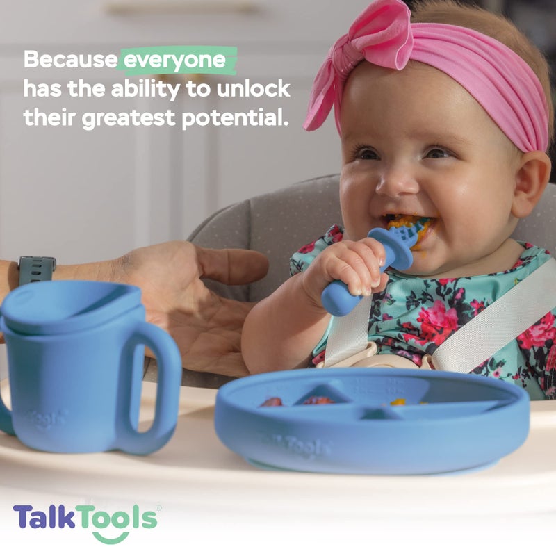 TalkTools ITSY Silicone Training Cup â€“ Mini Straw Cup for Baby - Anti Leak, Spill Proof and BPA Free Cup with Straw Insertion for Kids (Ocean) - Image 5