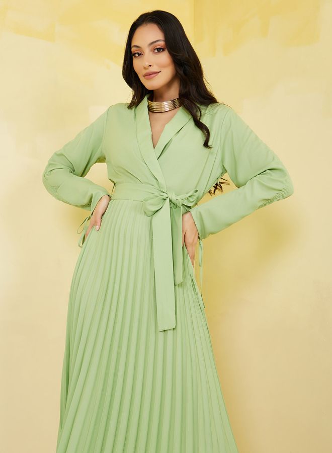 ستايلي فستان طويل بنمط لف - Image 2