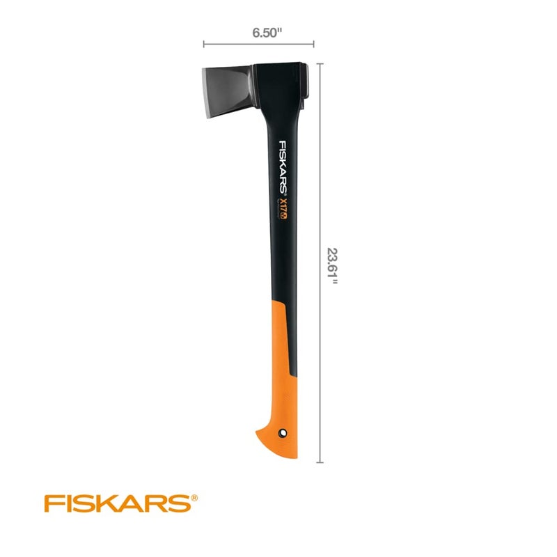 Fiskars X11 Splitting Axe Hatchet, 17" Tree Branch Cutter and Wood Axe for Small Logs with Shock-Absorbing Handle - Image 2
