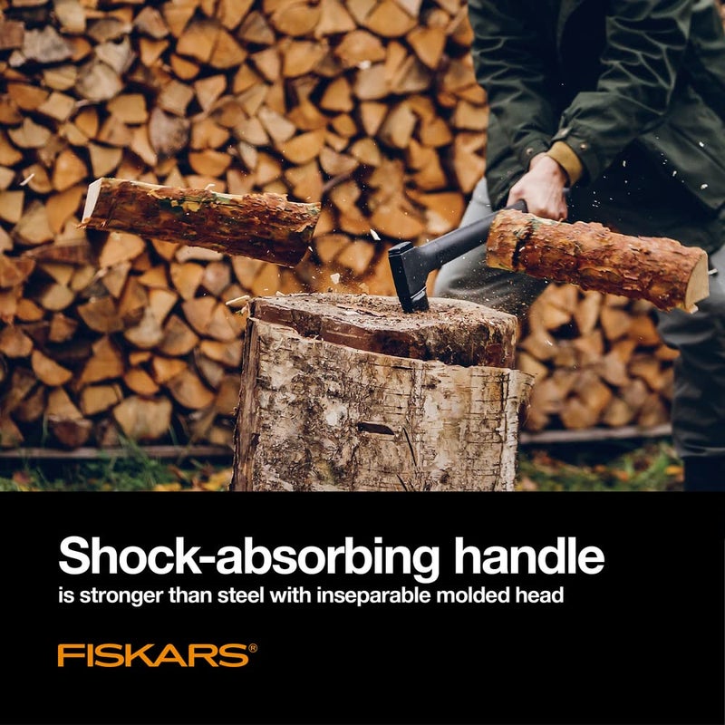 Fiskars X11 Splitting Axe Hatchet, 17" Tree Branch Cutter and Wood Axe for Small Logs with Shock-Absorbing Handle - Image 4