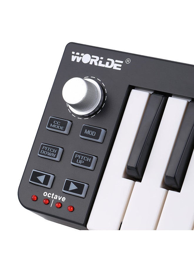WORLDE - Easykey.25 Portable Keyboard Mini 25-Key USB MIDI Controller - Image 1