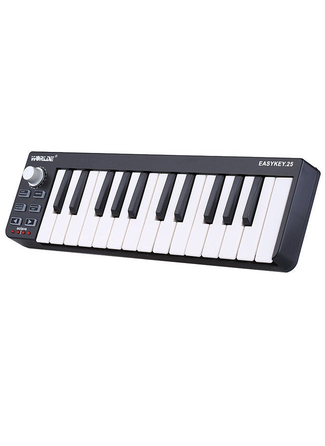 WORLDE - Easykey.25 Portable Keyboard Mini 25-Key USB MIDI Controller - Image 1