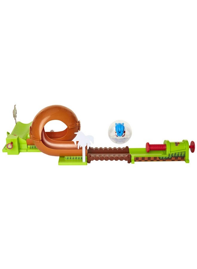 Sonic The Hedgehog Pinball Green Hill Zone , Track Play Set, 9 Piece, with Looping Action & Automatic Bumper Exclusive Sonic Sphere Included, for Ages 3+ - Image 3