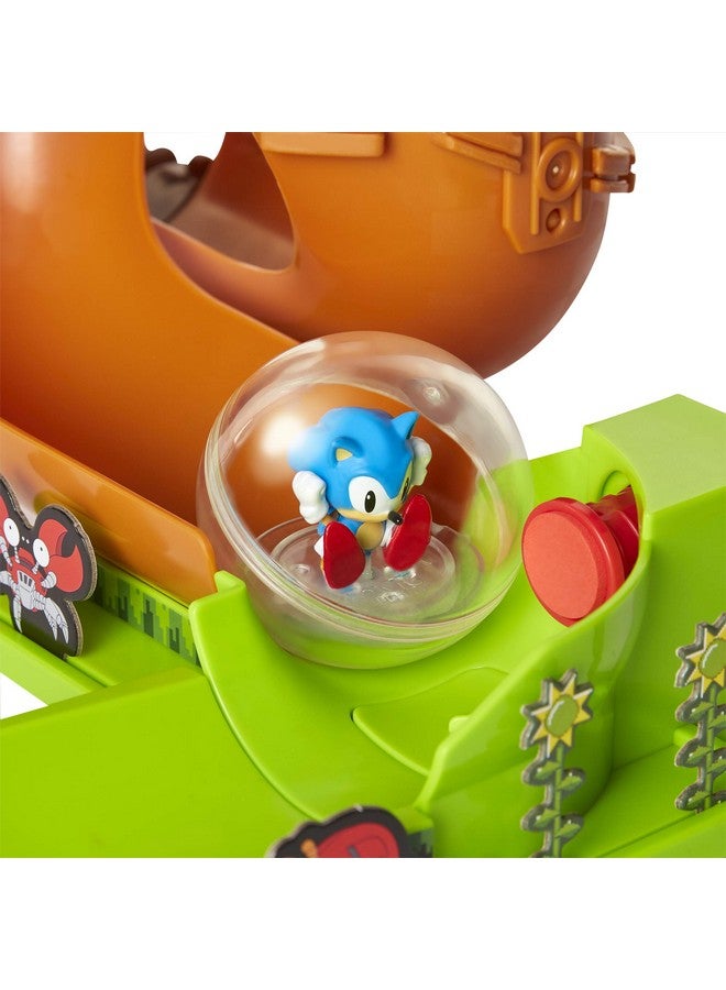 Sonic The Hedgehog Pinball Green Hill Zone , Track Play Set, 9 Piece, with Looping Action & Automatic Bumper Exclusive Sonic Sphere Included, for Ages 3+ - Image 5
