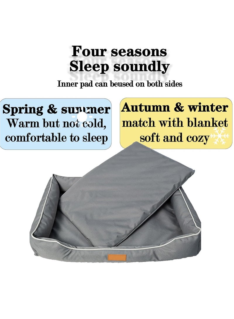 Meetion Orthopedic Dog Bed, Washable Dog Beds Large Sized Dog, 900D thickened Oxford cloth, memory foam, Anti-scratch & bite-resistant, breathable and refreshing with lining for double-sided use (XXL) - Image 4