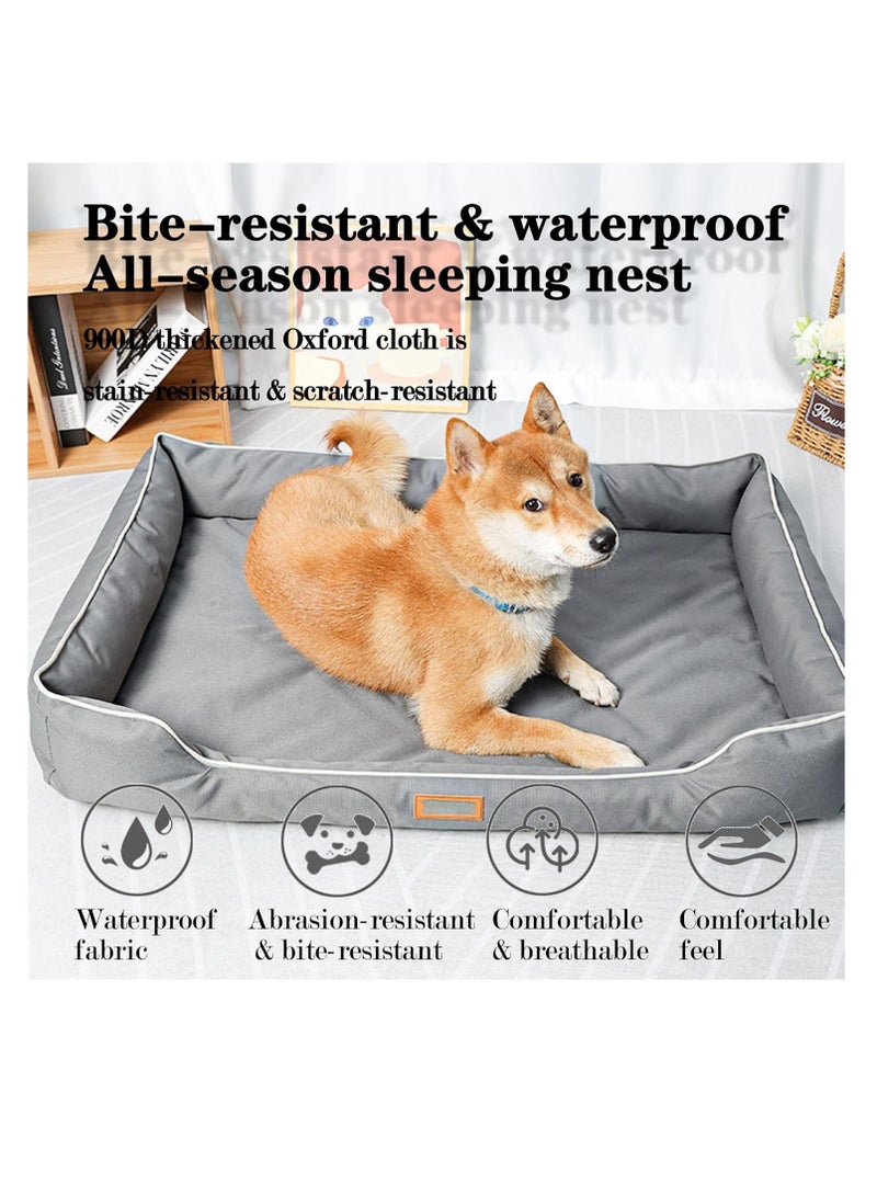 Meetion Orthopedic Dog Bed, Washable Dog Beds Large Sized Dog, 900D thickened Oxford cloth, memory foam, Anti-scratch & bite-resistant, breathable and refreshing with lining for double-sided use (XXL) - Image 2
