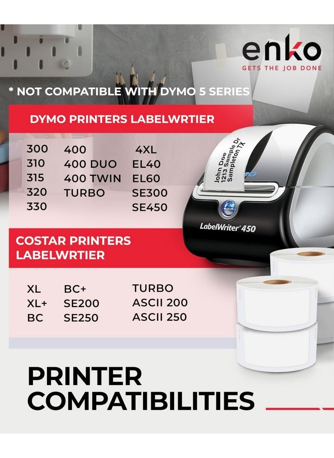 enKo Products - Enko Compatible For Dymo 30336 Labels (1 X 21/8) 24 Rolls 12000 Labels For Dymo Labelwriter 450 Turbo Printer And 4Xl Direct Thermal Address Shipping And Barcode Labels - Image 1