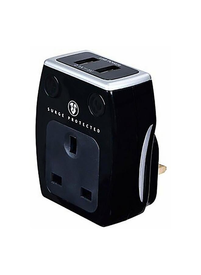 ACE 13A Fused 1 Gang Universal Adaptor Black - Image 3