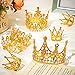 FFNIU Gold Crown Cake Topper 8Pcs Gold Mini Crowns for Flower Arrangements and Crafts Small Tiara Cake Topper for Wedding and Birthday Party Cake - Image 4