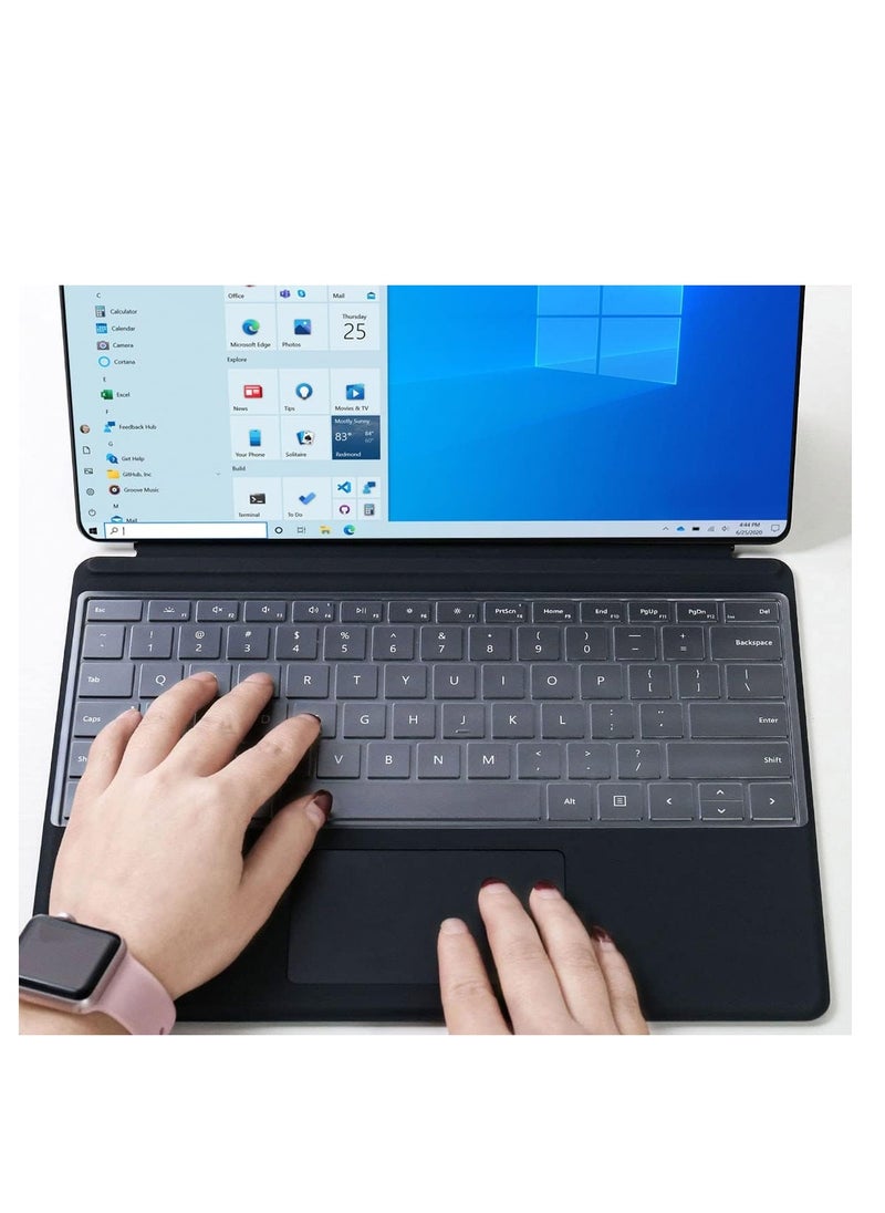 Generic Keyboard Cover Protector for Microsoft 2024 Surface Pro (11th Edition Copilot+ PC)/Pro 10/ Pro 9/ Pro 8/ Pro X, US English Layout, Ultra Thin Protective High Transparency TPU Keyboard Skin Film  - Image 4