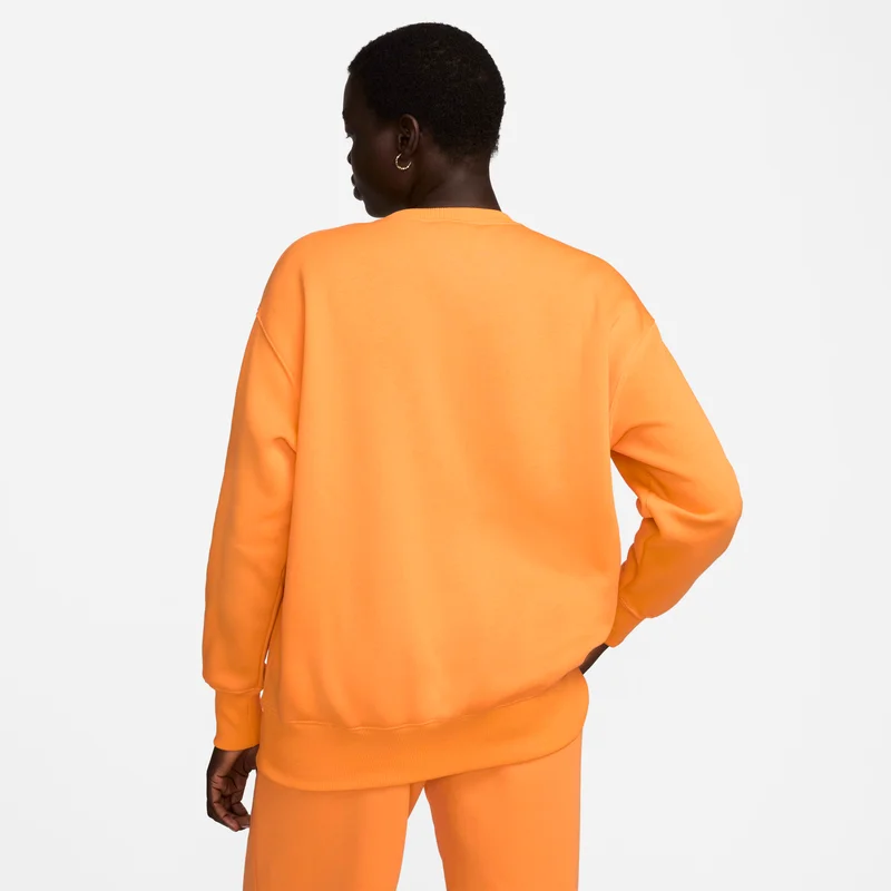 Nike Orange Women's Sportswear Phoenix Fleece Sweatshirt for Women | Best Price UAE