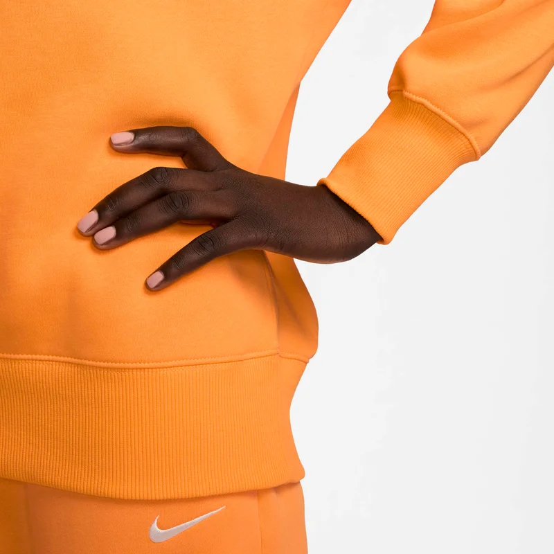 Nike Orange Women's Sportswear Phoenix Fleece Sweatshirt for Women | Best Price UAE