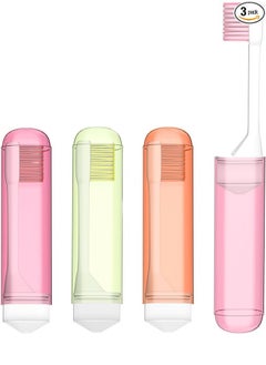 3pcs Travel Toothbrush, Travel Toothbrush Set, Mini Toothbrush, Portable Toothbrush, Travel Size Toothbrush, Toothbrush Travel,Toothbrush Individually Wrapped For Travel Camping School Home Supplies