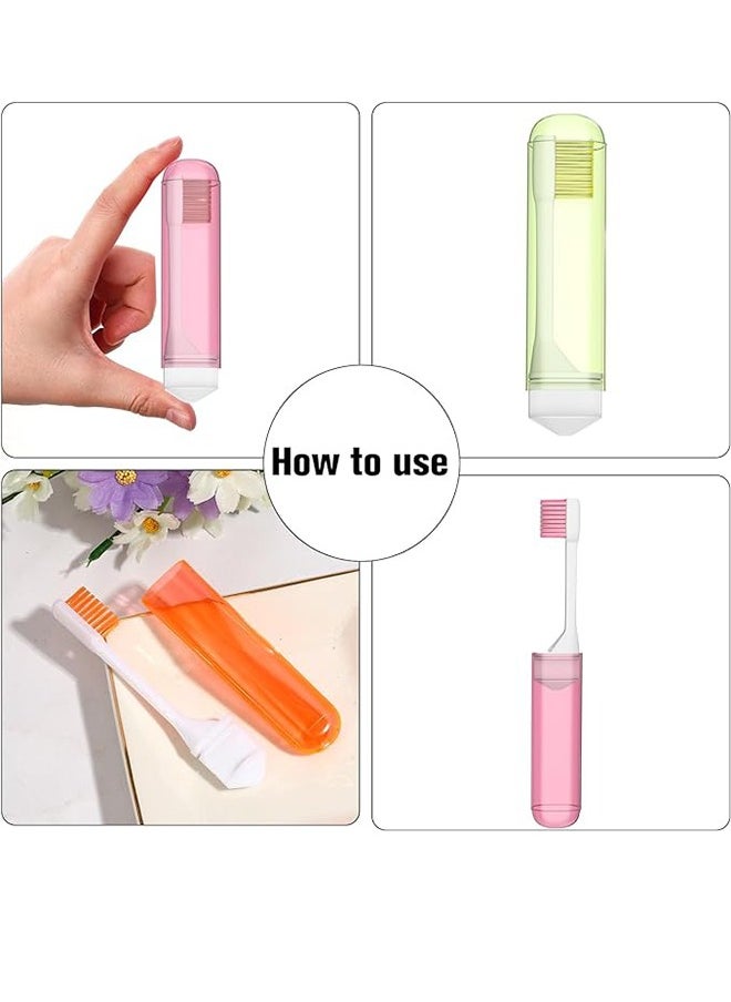Generic - 3pcs Travel Toothbrush, Travel Toothbrush Set, Mini Toothbrush, Portable Toothbrush, Travel Size Toothbrush, Toothbrush Travel,Toothbrush Individually Wrapped For Travel Camping School Home Supplies - Image 1