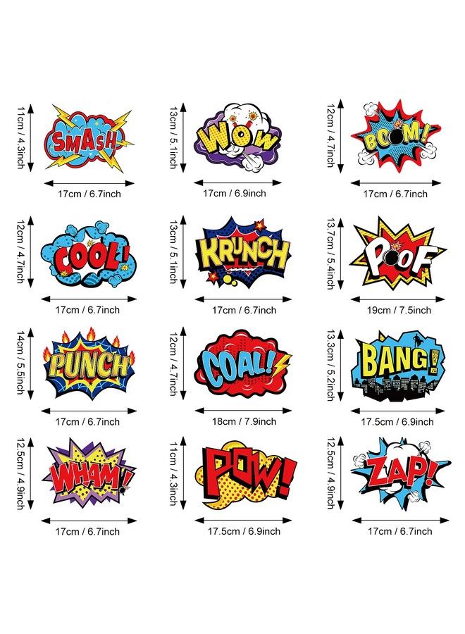 Sumind 54 Pieces Hero Themed Party Decorations Fun Hero Theme Party Sign Cutouts Foil Ceiling Hanging Swirls Streamers For Kids Adults Hero Birthday Celebrating Party Baby Shower Supplies (Vintage) - Image 3